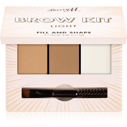 Barry M Fill and Shape Brow Kit set za oblikovanje obrvi odtenek Light 3x1,5 g Slike