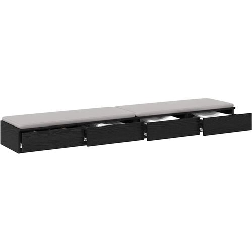  Ladice za krevet s ladicama Crni hrast 200 x 36,5 x 16,5 cm Slike