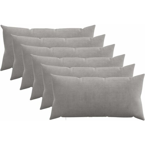  Presvlaka za jastuk 6 pcs HEERLEN Svjetlosiva 40 x 80 cm Kord Cene