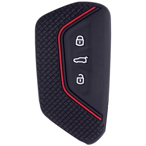 INF Silikonski ovitek za ključ, združljiv z Volkswagen Golf 8, ID4X, R-Line in Touareg X red+black, (5000152191) Cene