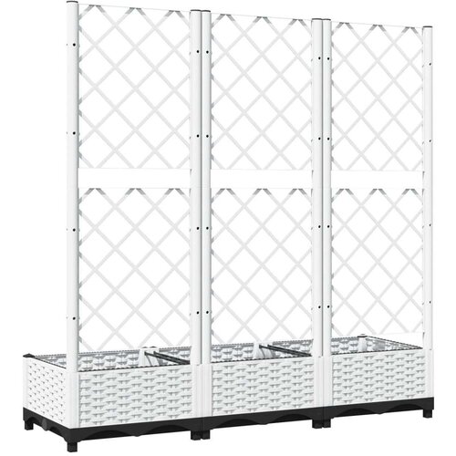 vidaXL Vrtna sadilica s re&scaron;etkom bijela 120 x 40 x 121 5 cm PP Cijene