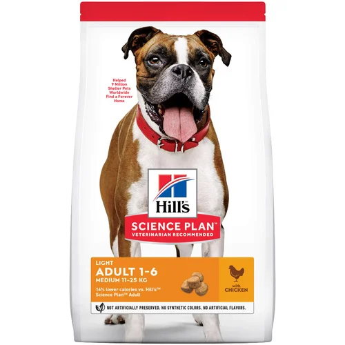 Hill’s Science Plan Adult 1-6 Light Medium s piščancem - 14 kg