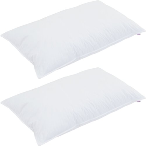 VidaXL Jastuk s jastukom 2 pcs Bijela 40 x 80 cm 130gsm 100% pamuk Slike