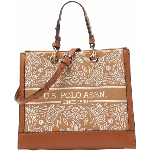 U.S. Polo Assn. Ročna torbica umbra / bela