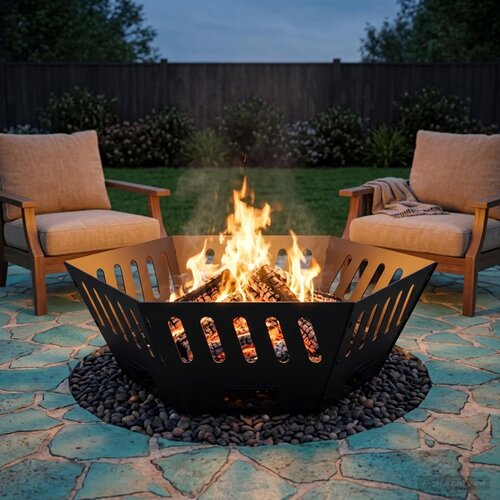  Kamin Crna 80 x 80 x 28 cm Čelik Cijene