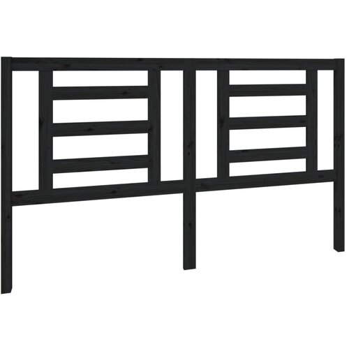 Maison Chic posteljno vzglavje - vzglavna omarica - nočna omarica črno 166x4x100 cm trdna borovina, (21706092) Slike