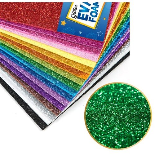  Glitter eva pena zelena 1/10 milla 0958 Cene