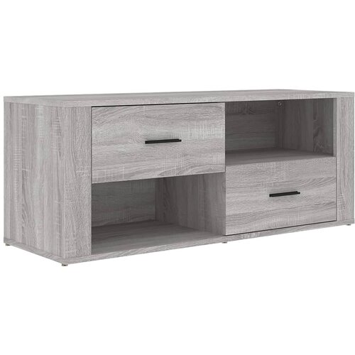 Maison Chic TV omarica - TV enota - Televizijska omarica siva sonoma 100x35x40 cm inženirski les, (21699776) Slike