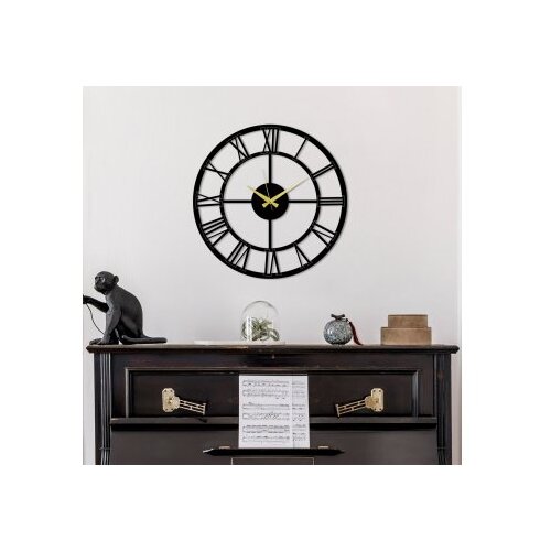 WALLXPERT dekorativni metalni zidni sat pari black Slike