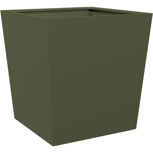 Maison Chic Vrtno korito - Greda - Cvetlični Lonec olivno zelena 50x50x50 cm jeklo, (21790058) Cene