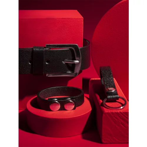 Ombre Men's leather accessories set