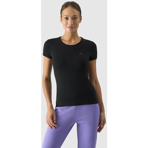 4f Women's slim T-shirt - black Slike