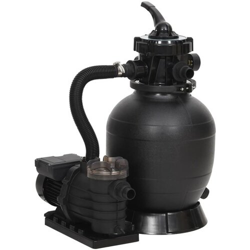  Peščeni filter za bazen s 6-smernim ventilom črn Cene