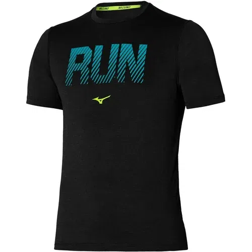 Mizuno Pánské tričko Core Graphic RUN Tee Black