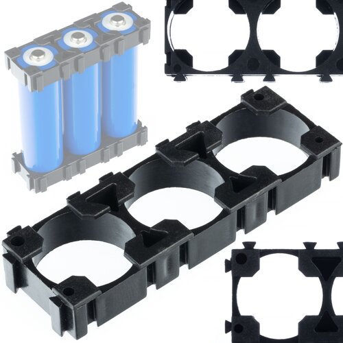 Rosfix Obdaja Za Pakiranje 1x3 Za 3 Baterije 18650 &ndash; Plastična, Modular | Organizacija Paketa Li-Ion, (5000243632) Cene