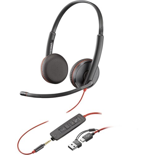 Poly Blackwire 3225 Stereo USB-C Headset +3.5mm Plug +USB-C /A Adapter Cijene