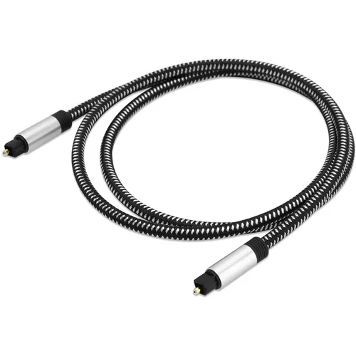 Cadorabo Digitalni zvočni kabel 3m v črna - Kabel Toslink za Toslink - Optični digitalni kabel za stereo, soundbar, domači kino, (20563160)