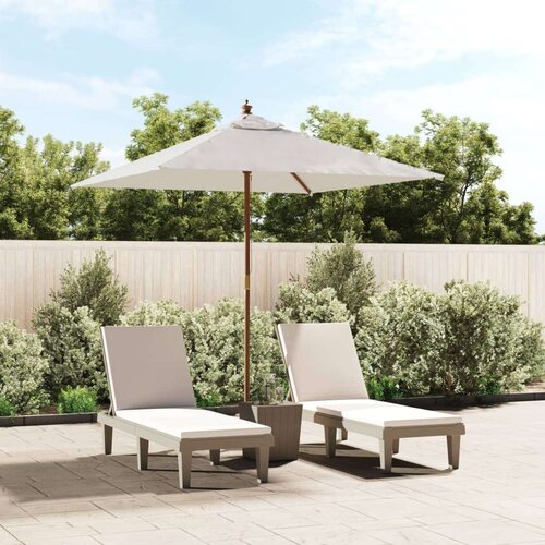 Vrtni suncobran s drvenim stupom boja pijeska 198x198x231 cm Cijene