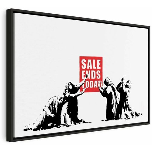  Slika - Sale (1 Part) Vertical 90x60 U crnom drvenom okviru Cene