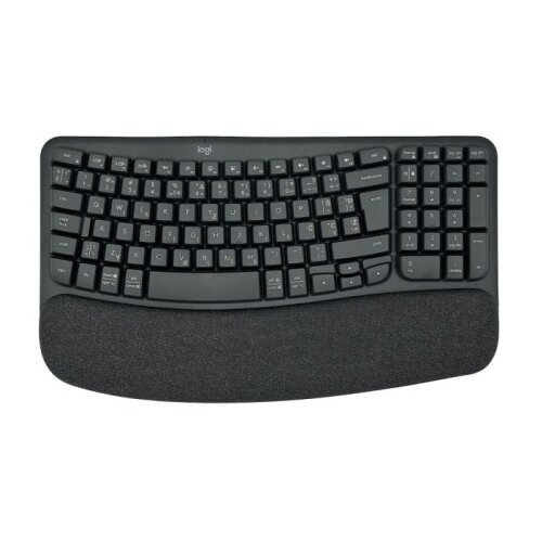 Logitech brezžična tipkovnica ergonomska Wave Keys črna SLO gravura Cene