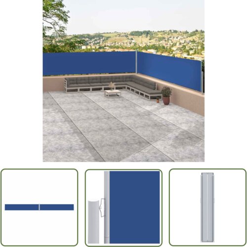  The Living Store Zložljiva stranska tenda modra 117x1200 cm - Stranska Tenda, (21743021) Slike
