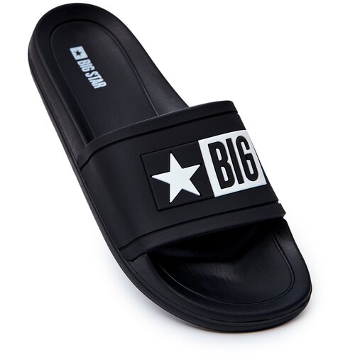 Big Star Men's Rubber Flip Flops Black Cene