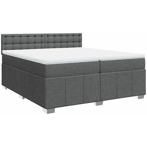 Maison Chic Box spring postelja - Vzmetna postelja z vzmetnico temno siva 200x200 cm blago SL11814, (21904383) Cene