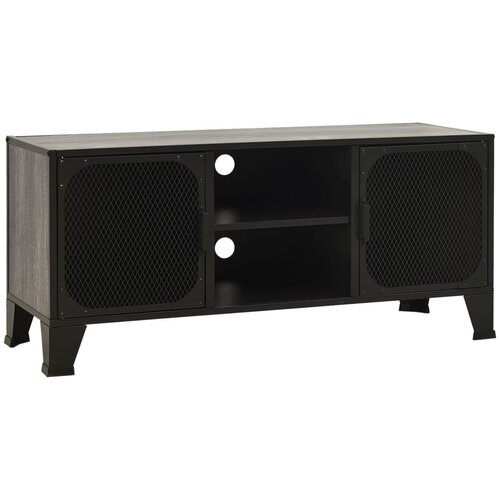 Maison Chic TV omarica - TV stojalo - Televizijska omarica siva 105x36x47 cm kovina in MDF, (21700281) Slike
