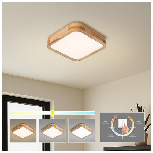 Brilagi LED stropna svetiljka WOODLINE SQUARE LED/32W/230V 3000/4000/6000K hrast 30x30 Slike
