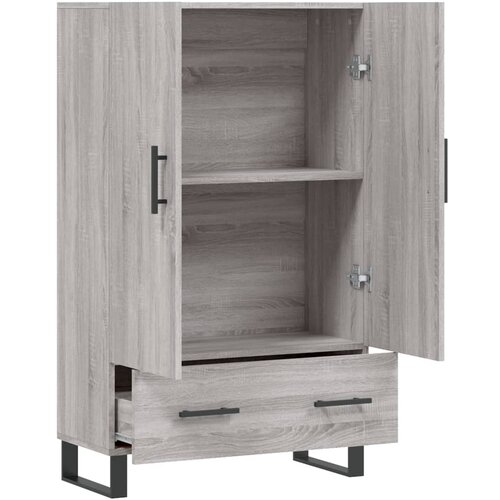  Visoka komoda siva boja hrasta 69,5x31x115 cm konstruirano drvo Slike