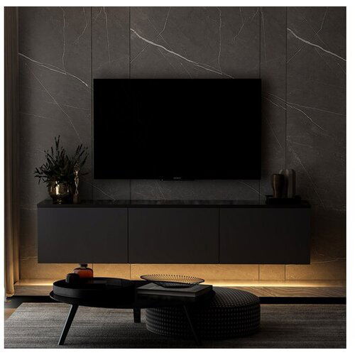 HANAH HOME polica Za TV Neon Illuminated - Antracit Cene