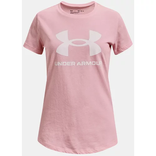 Under Armour LIVE SPORTSTYLE GRAPHIC SS Majica za djevojčice, ružičasta, veličina
