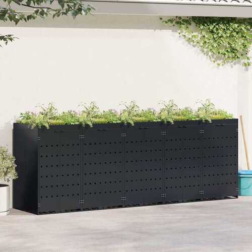  Skladi&scaron;tenje kanti za 5 kanti Crna 340 x 77,5 x 121,5 cm Cijene