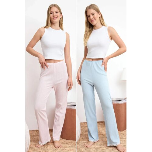 TRENDYOLMILLA Ženski set donjih delova pidžame Thmss26Pj00002, 2 komada, Roze Cene