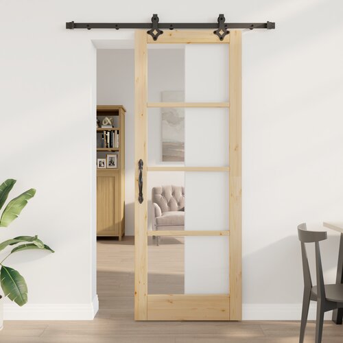 vidaXL drsna vrata z mehanizmom 78x211 cm trdni bor Cene