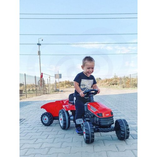 Woopie traktor na pedale s prikolicom GoTrack MAXI - crveni Slike