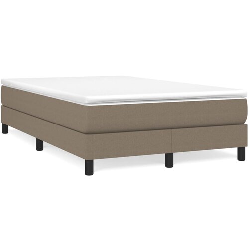 VidaXL Krevet s oprugama i madracem smeđesivi 120 x 190 cm od tkanine Slike