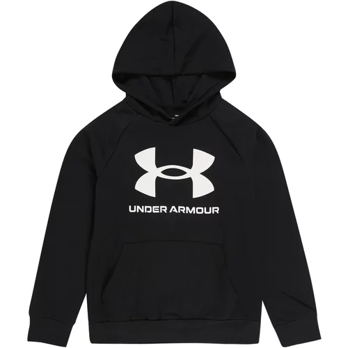 Under Armour Sportska sweater majica 'RIVAL' crna / bijela