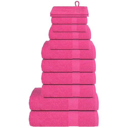  12-dijelni set ručnika ružičasti 360 gsm 100 % pamuk Slike
