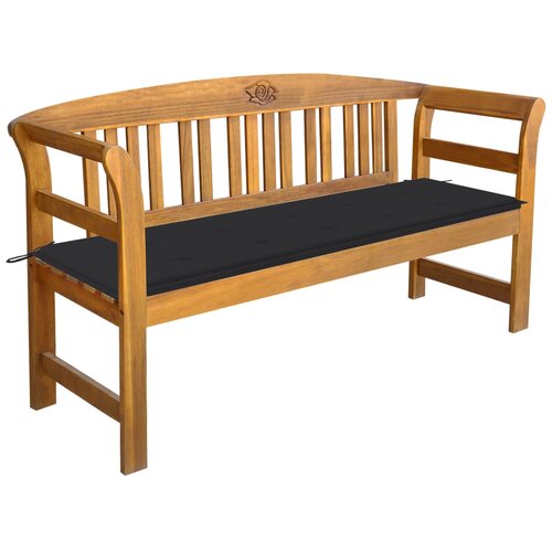  Klupa s jastukom 157 cm od masivnog bagremovog drva Slike