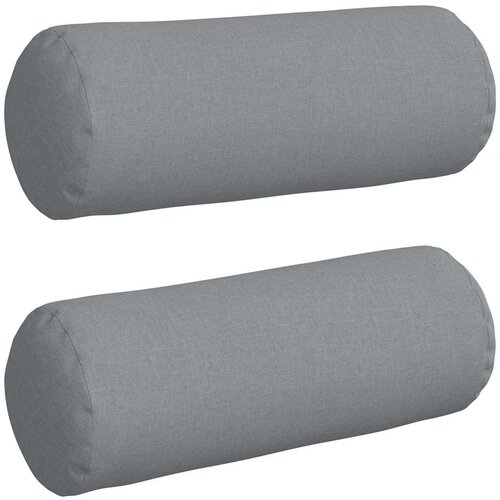  Valjkasti jastučići 2 pcs Svijetlo siva &amp;Oslash; 25 x 70 cm tkanina Slike