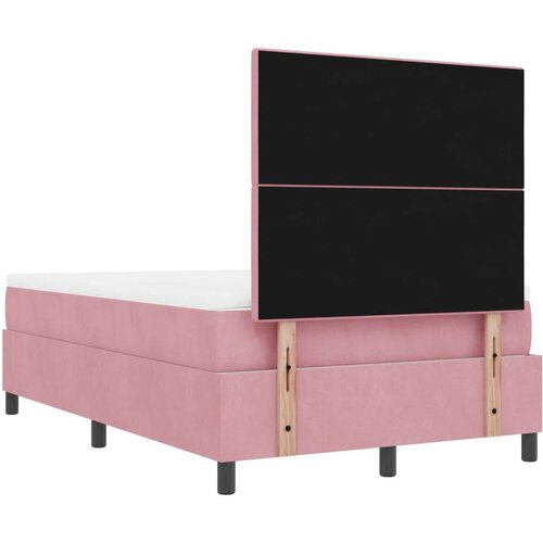 Box Spring Krevet s Madracem &amp;amp;amp Klupom Ružičasta 120x200 cm Velur Slike