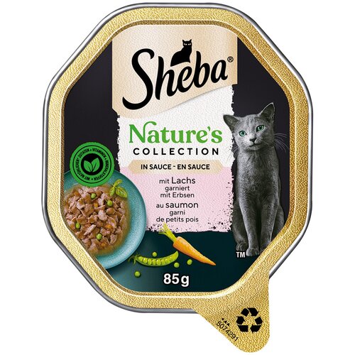  Varčno pakiranje Sheba Nature&acute;s Collection in Sauce 44 x 85 g - Z lososom Cijene