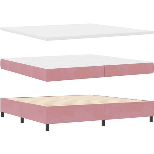 Box spring krevet s madracem Ružičasta 200 x 200 cm Bar&amp;scaron;un Slike