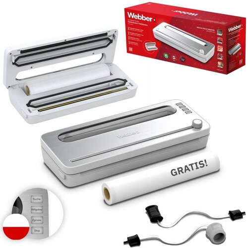  Vakuumski aparat za pakiranje hrane 120 W, bijeli, s priborom Slike