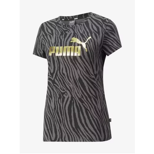 Puma Black Women's Patterned T-Shirt - Women