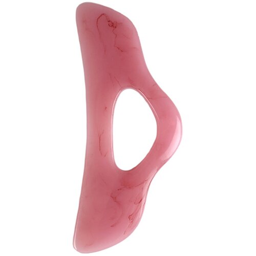 INF Smolasta Gua Sha masažna plo&amp;scaron;ča &amp;ndash; rožnata, ergonomska oblika, (5000339493) Slike