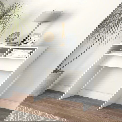 vidaXL Konzolni stol visoki sjaj bijeli 78 x 30 x 80 cm od iverice Cijene