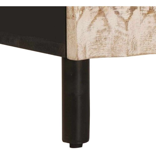 Noćni ormar 2 pcs Bijelo 40 x 33 5 x 46 cm Čvrsto drvo manga Slike