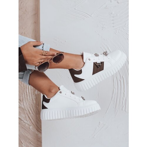 DStreet Sneakersy damskie na platformie białe Slike